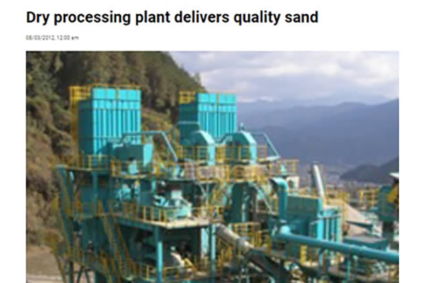 Dry processing plant delivers quality sand