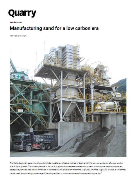 Manufacturing sand for a low carbon era